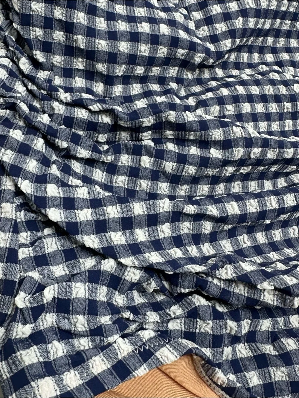 J. Crew New! Sleek Ruched Gingham One-Shoulder One-Piece Swimsuit Size 16